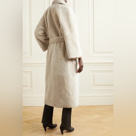 REMAIN BIRGER CHRISTENSEN Isabella Belted Lambskin Shearling Coat EU36 US4 NWT - Picture 5 of 16